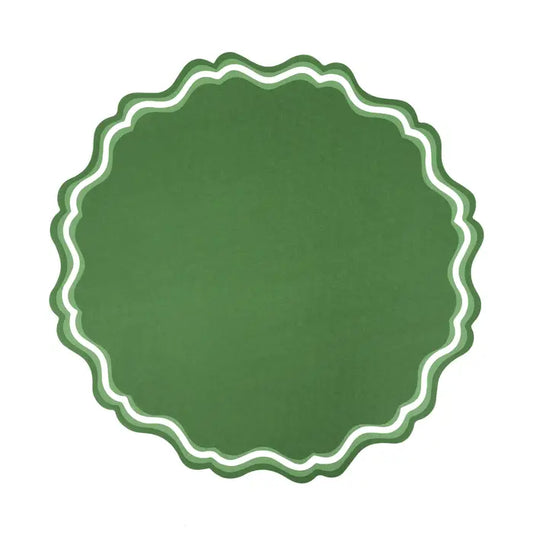 Green Fancy Scallop Placemat