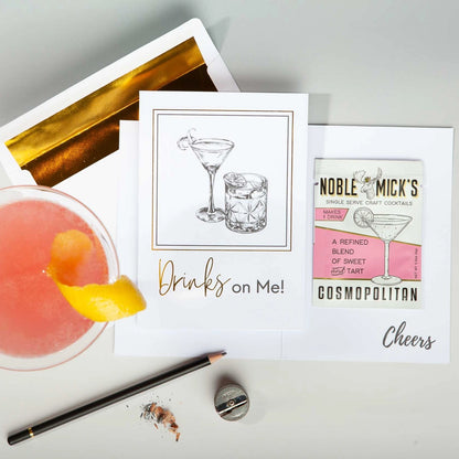 Drinks On Me Cards and Cocktails