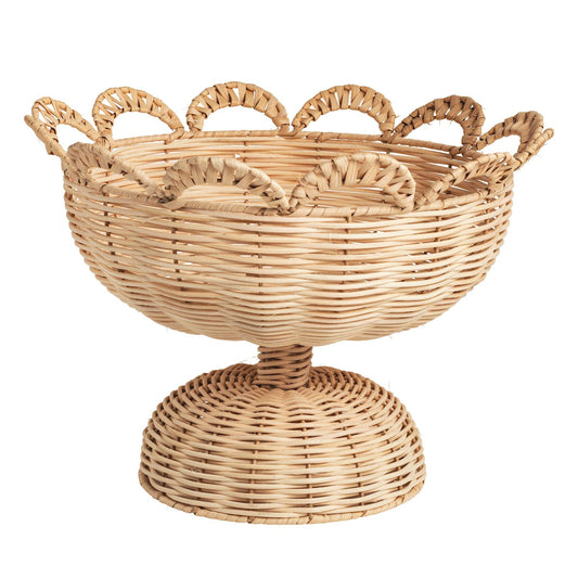 Woven Pedestal Basket