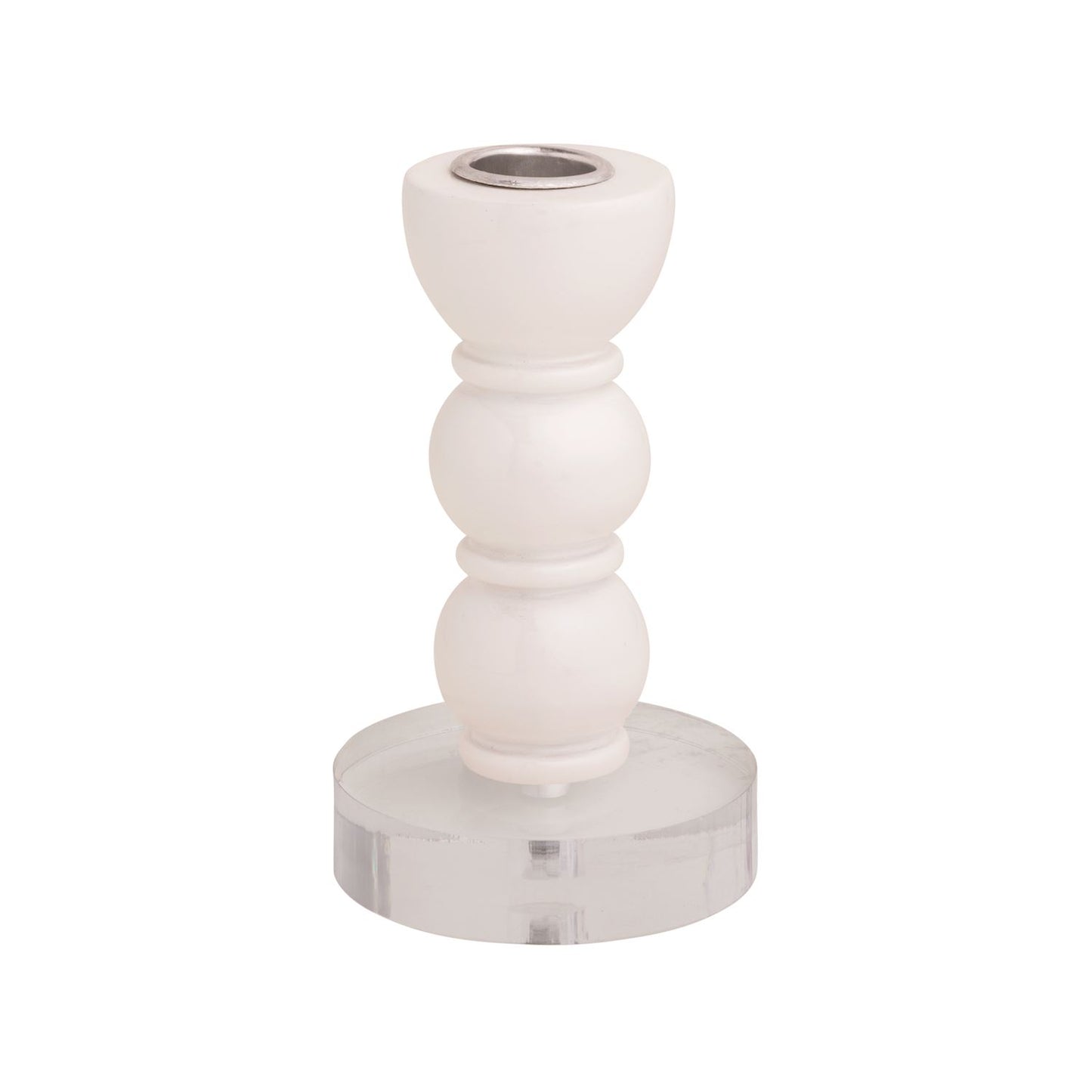 White Taper Holders - Pair