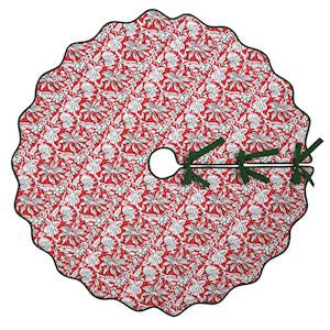 Christmas Block Print Tree Skirt