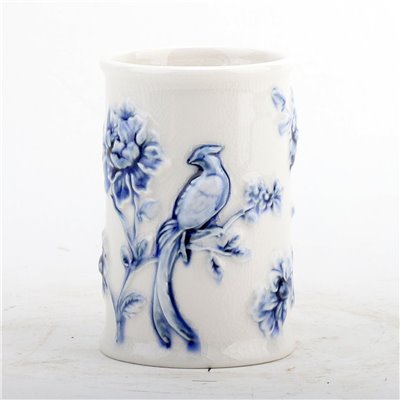 Blue And White Bird Cup