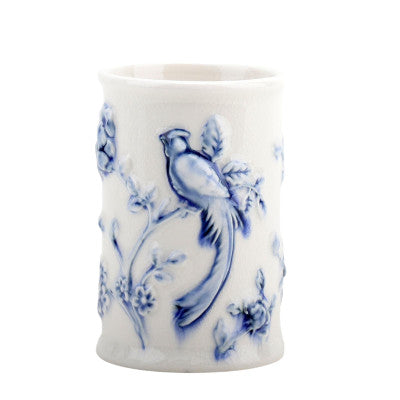 Blue And White Bird Cup