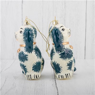 Blue Staffordshire Ornament