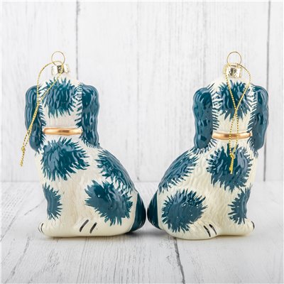 Blue Staffordshire Ornament