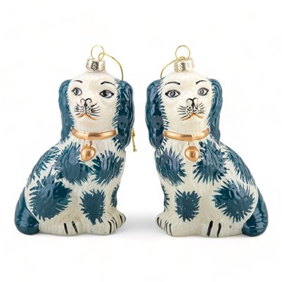 Blue Staffordshire Ornament