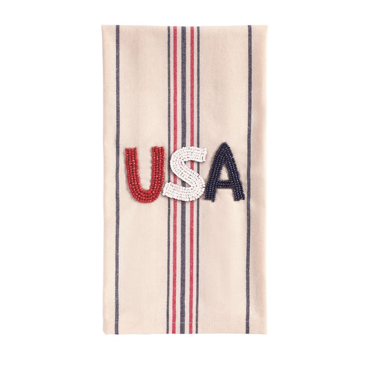 USA Beaded Americana Towel
