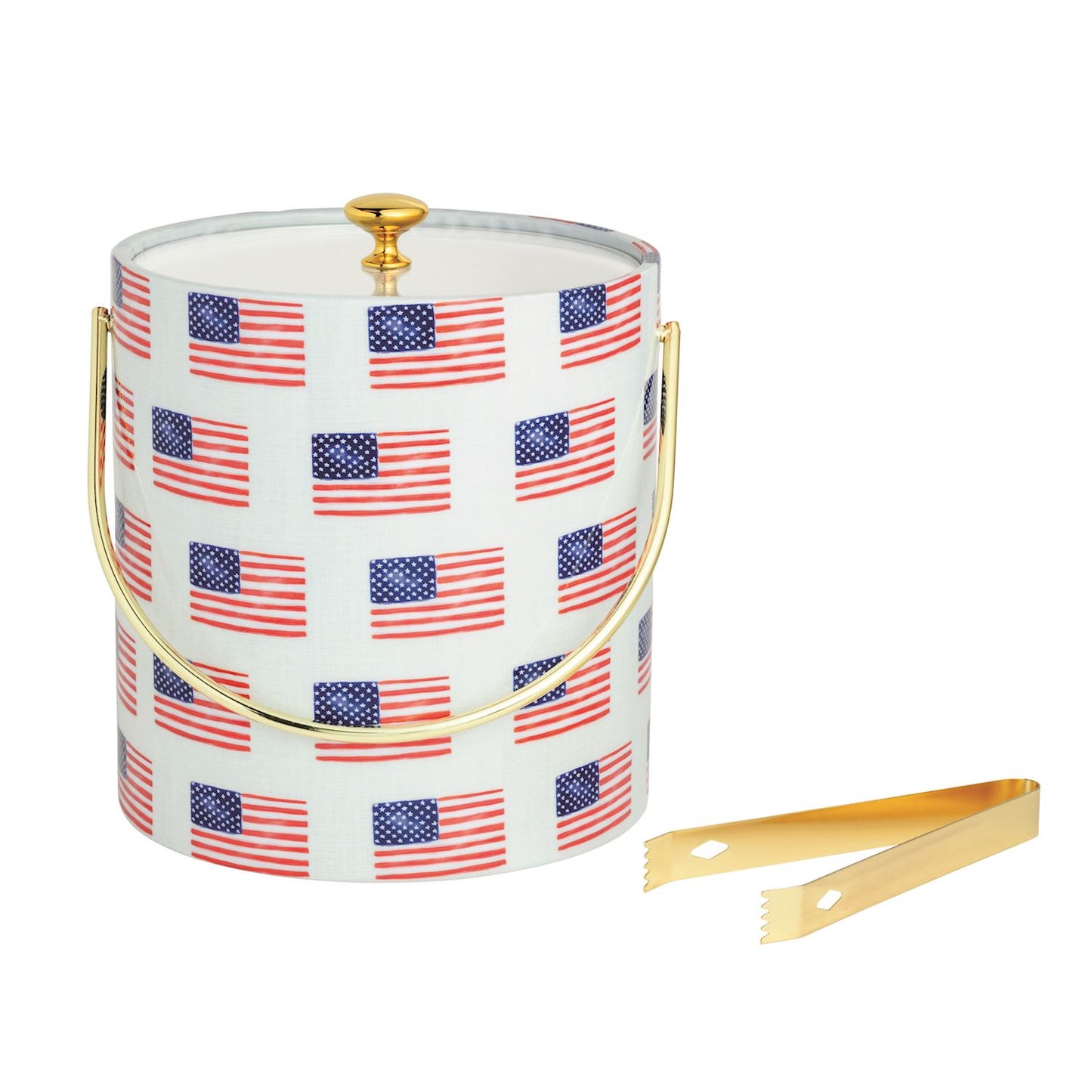 American Flag Ice Bucket Set