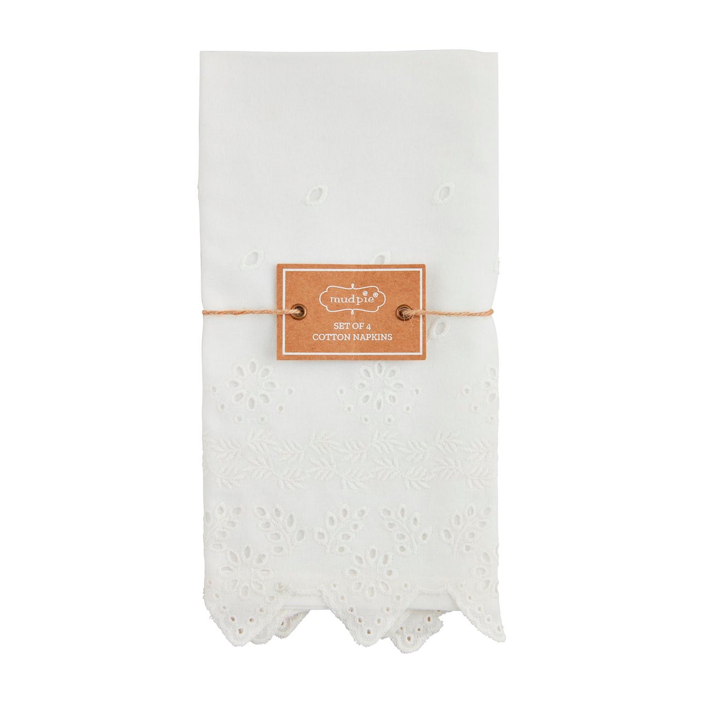 White Eyelet Napkin Set