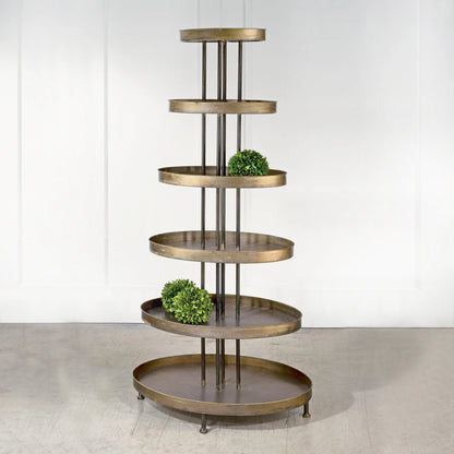 Metal 6 Tier Oval Display Tower