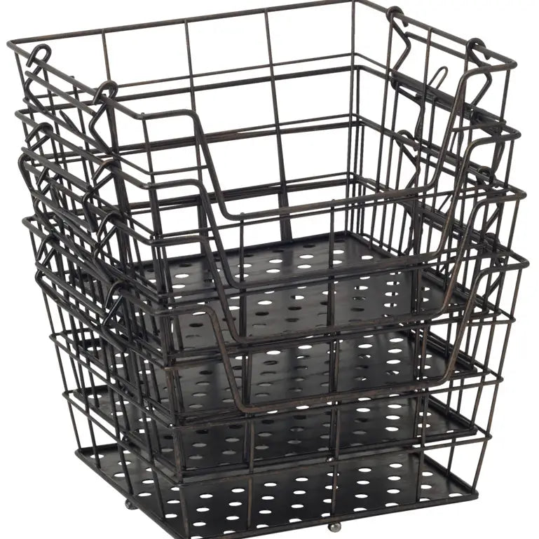 Mikasa Ferme 4 Tier Market Basket Black Open Stock