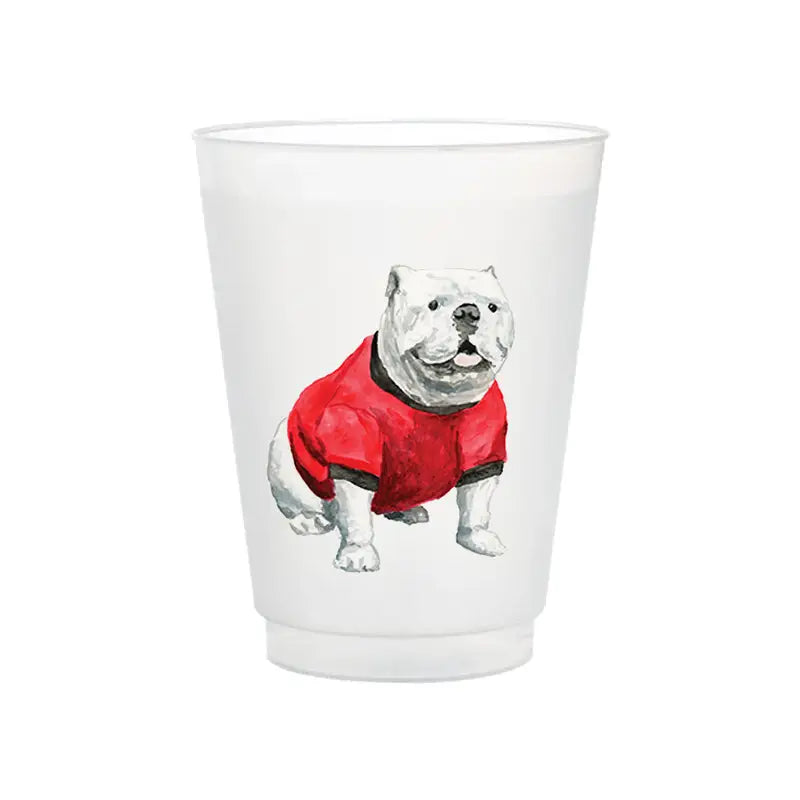 Bulldog Frosted Cups | Set of 6