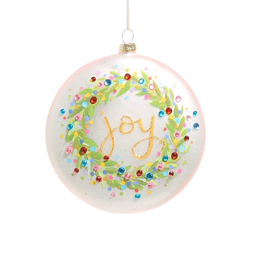 Confetti Joy Wreath Disc Ornament