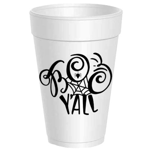 Boo Y'all Web Cups