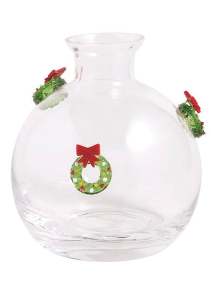 Christmas Glass Icon Bud Vases