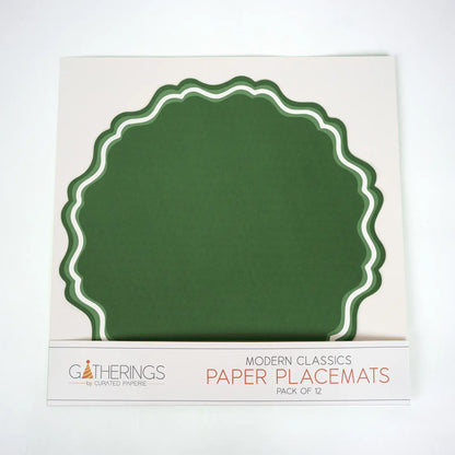 Green Fancy Scallop Placemat