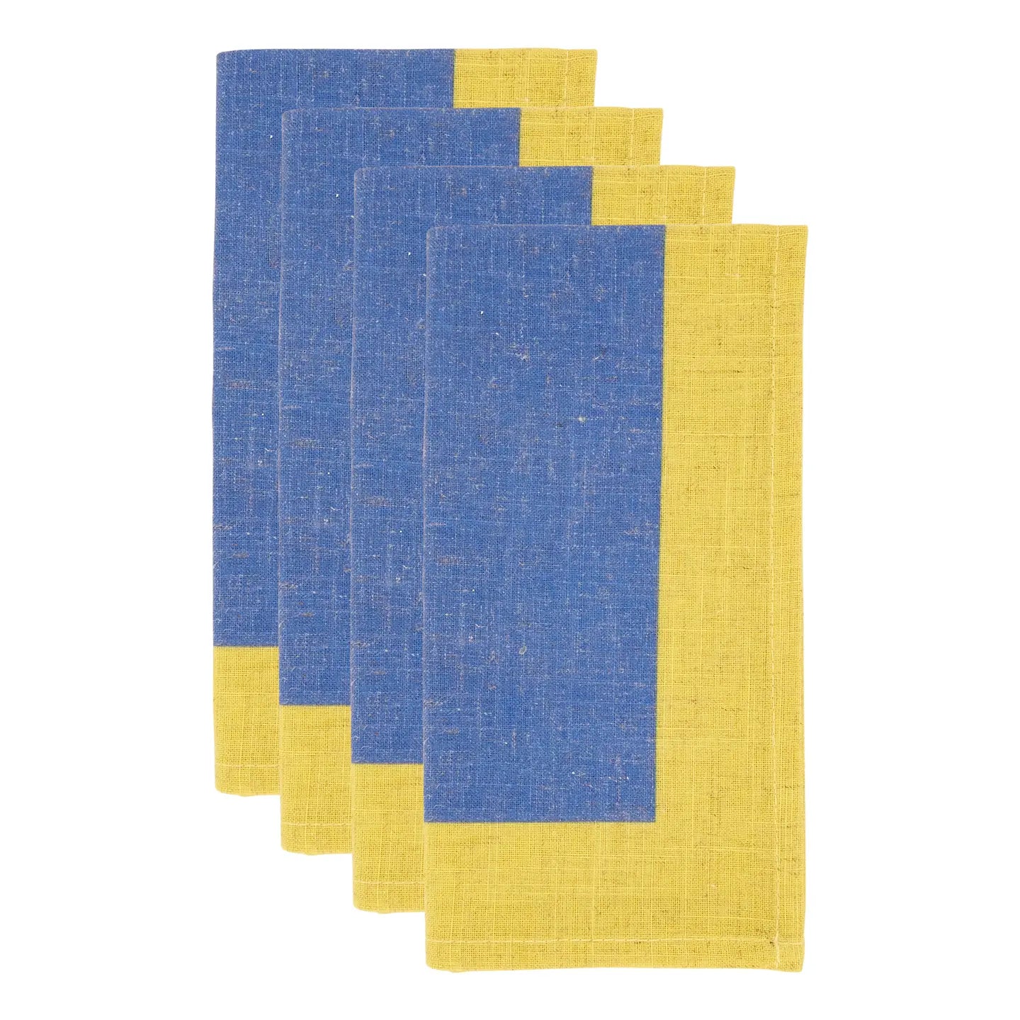 Color Blocked Dinner Napkins S/4