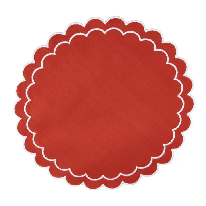 Scalloped Placemats S/4 - Round