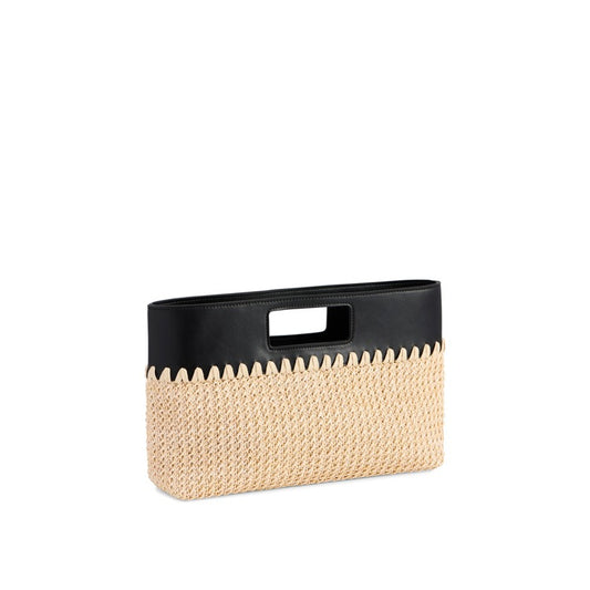 Mia Top Handle Clutch - Black