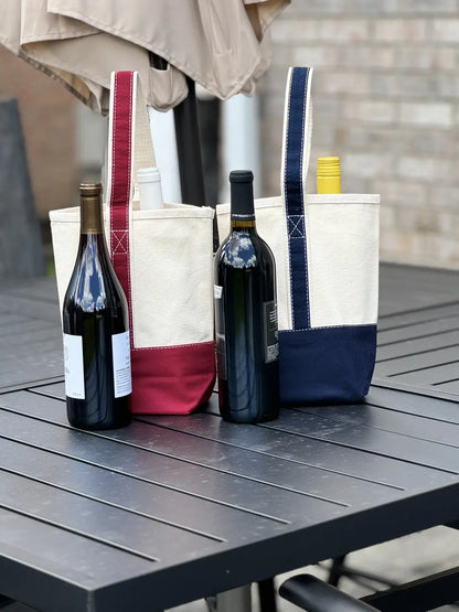 Canvas Wine Tote Bag