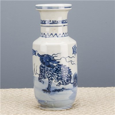 Classic Porcelain Vase - Blue and White Kirin