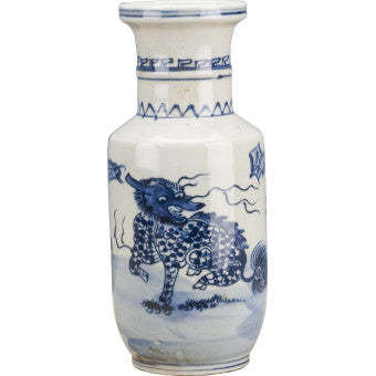 Classic Porcelain Vase - Blue and White Kirin