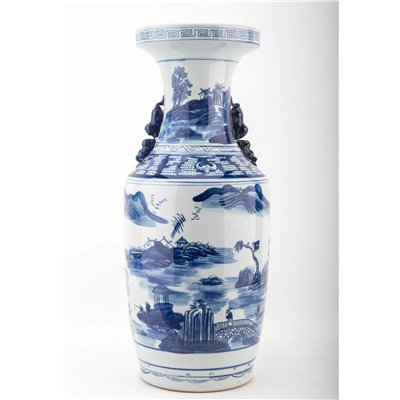 Antique Blue and White Vase 23"