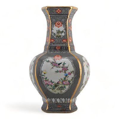 Rectangular Vase Dark Bird