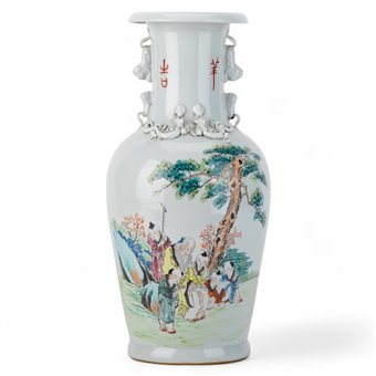 Antiqued Finish Flower Vase - Happy Grandfather