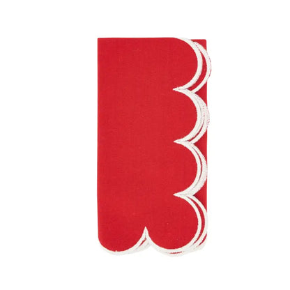 Scalloped Dinner Napkins S/4