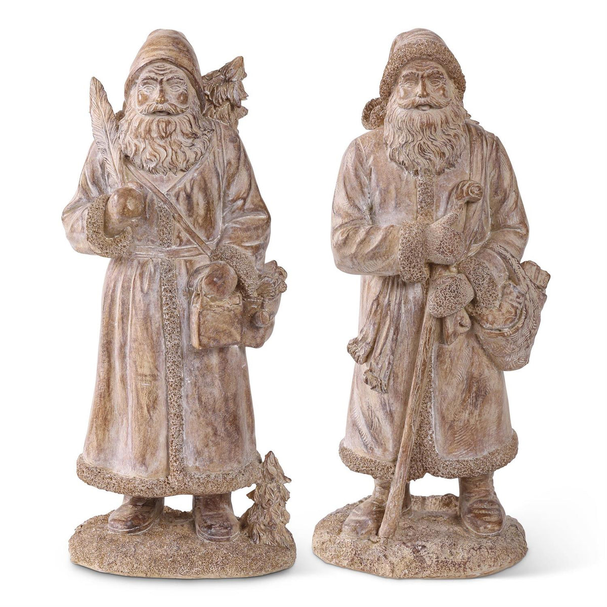Natural Wood Resin Santa