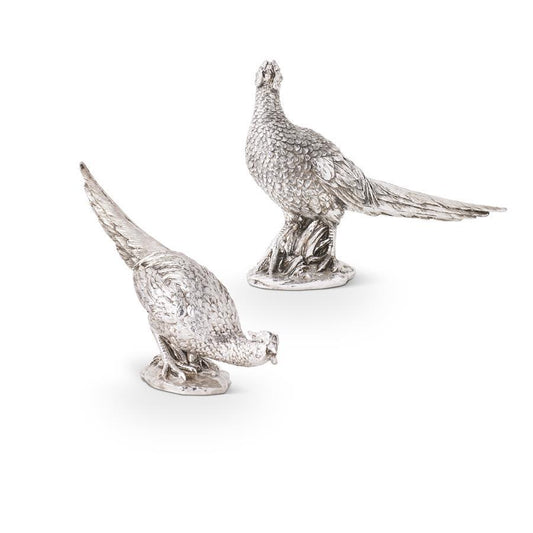 Antique Silver Resin Pheasant