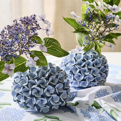 Hydrangea Taper Holders S/2 -Blue