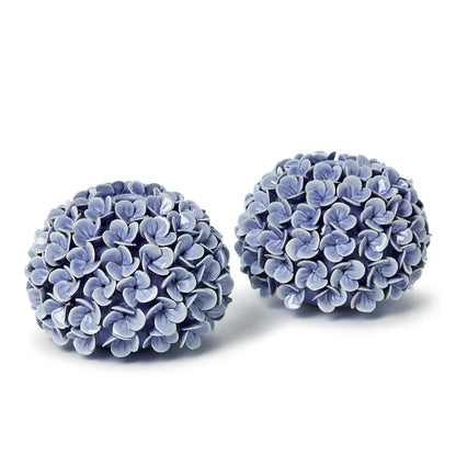 Hydrangea Taper Holders S/2 -Blue