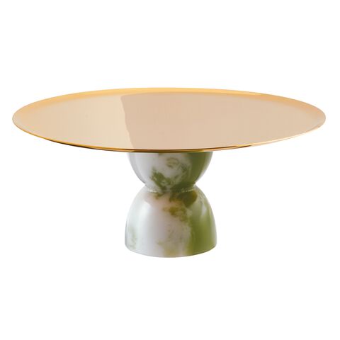 Madame Footed Stand Gold/Jade