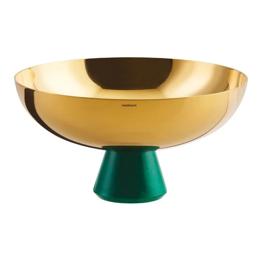 Madame Footed Cup Gold/Green 8 inch