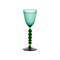 Palazzo Wine Glass Turquoise & Green