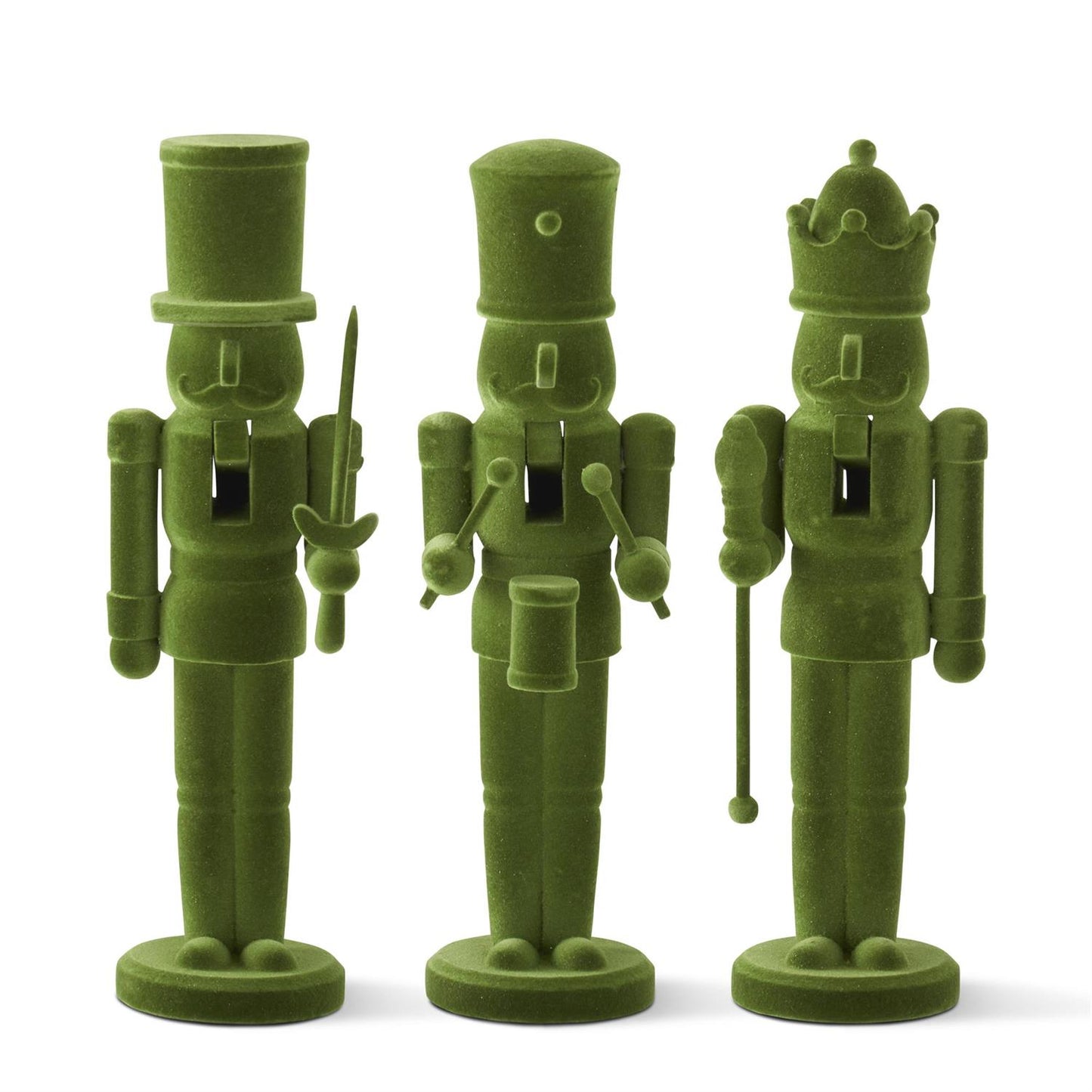 Wood Green Velvet Nutcrackers