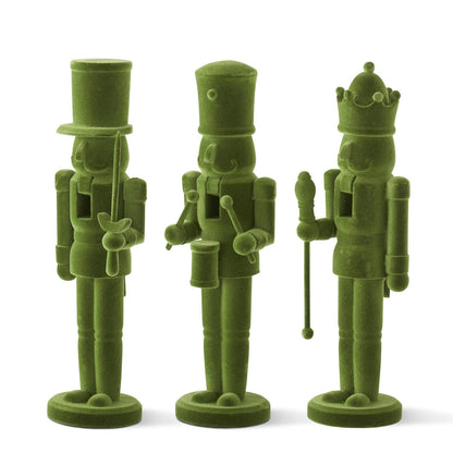 Wood Green Velvet Nutcrackers