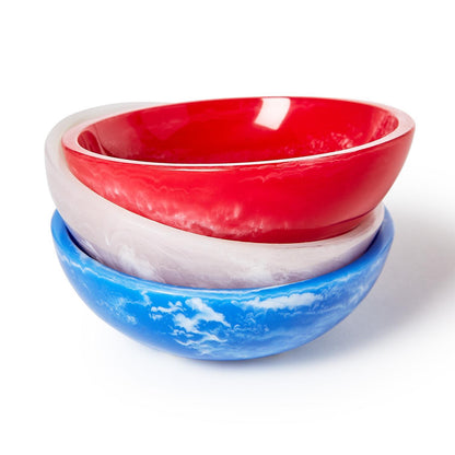 Red, White, Blue Tidbit Bowl Set