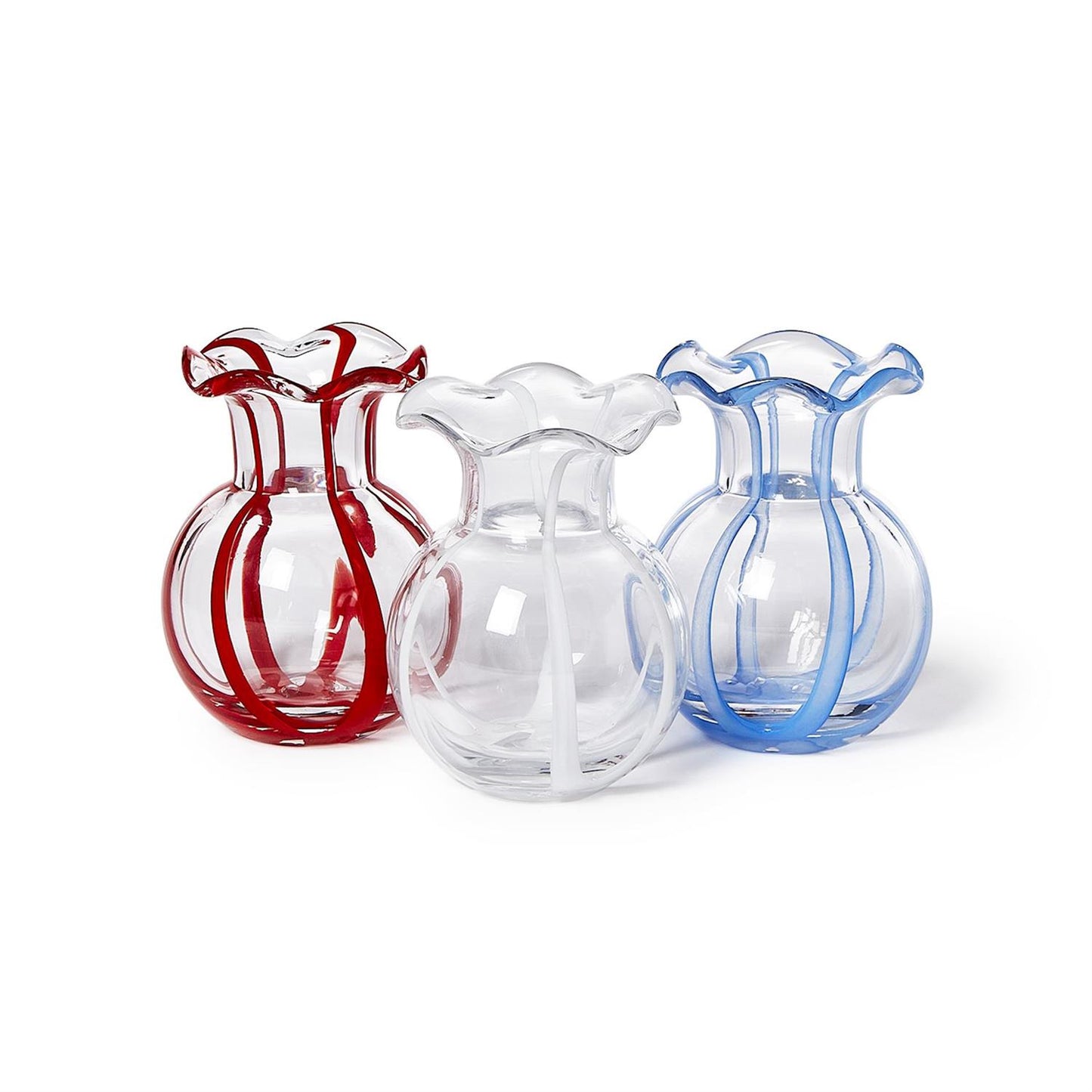 Ruffled Ribbon Vases