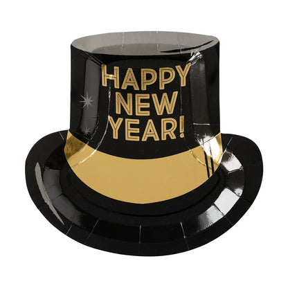 Happy New Year Hat Shaped Paper Plate