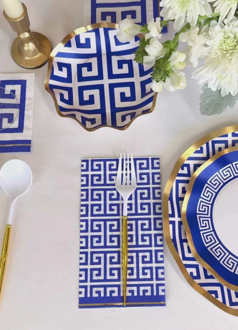 Greek Key Paper Guest Towel
