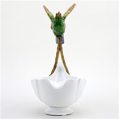 Blue Green Hummingbird With Dish
