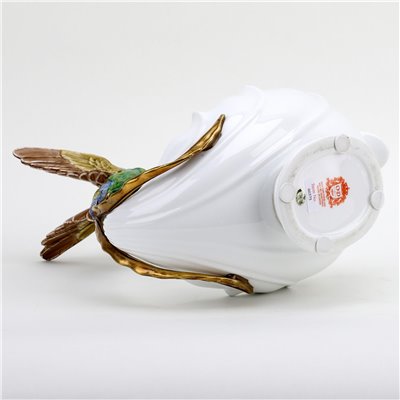 Blue Green Hummingbird With Dish