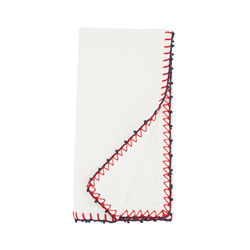 Whipstitch Pom Napkin S/4