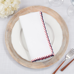 Whipstitch Pom Napkin S/4