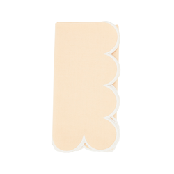 Blush Scalloped Napkin S/4