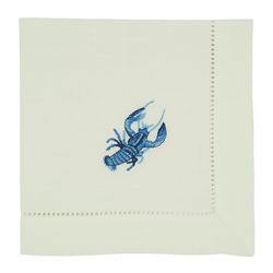 Lobster Napkin - Blue S/4
