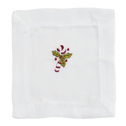 Candy Cane Napkin S/6
